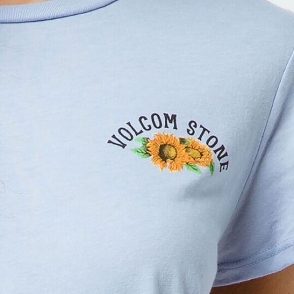 ✨ HP✨VOLCOM Retro Blossoms Light Blue Womens Tee✨ - Picture 3 of 4